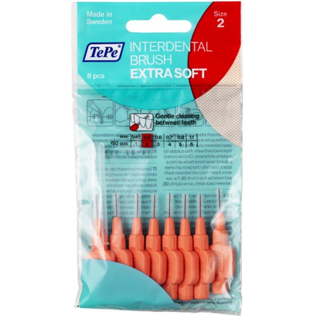 Tepe Interdental Brush Arayüz Fırçası Extra Soft Kırmızı 0.5 mm 8 li