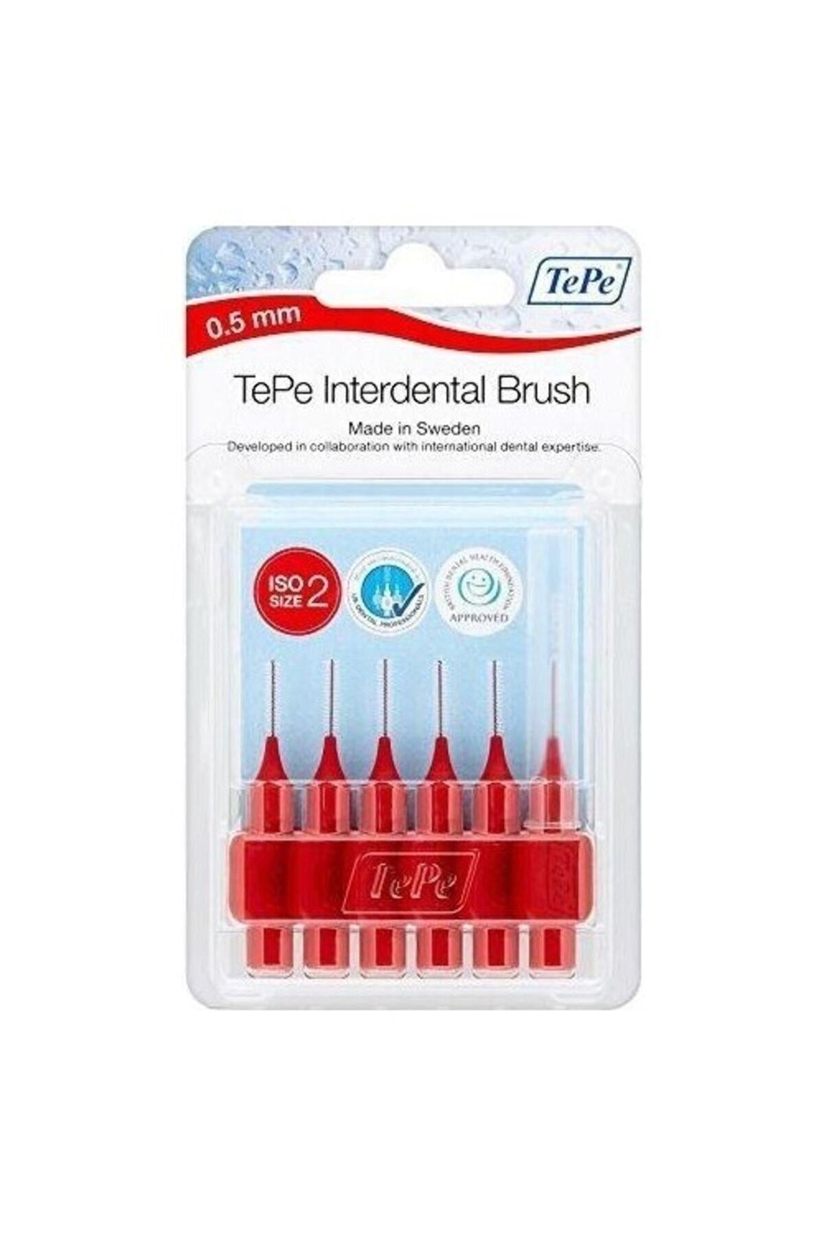 Tepe Interdental Brush Arayüz Fırçası Kırmızı 0.5 mm 6 lı