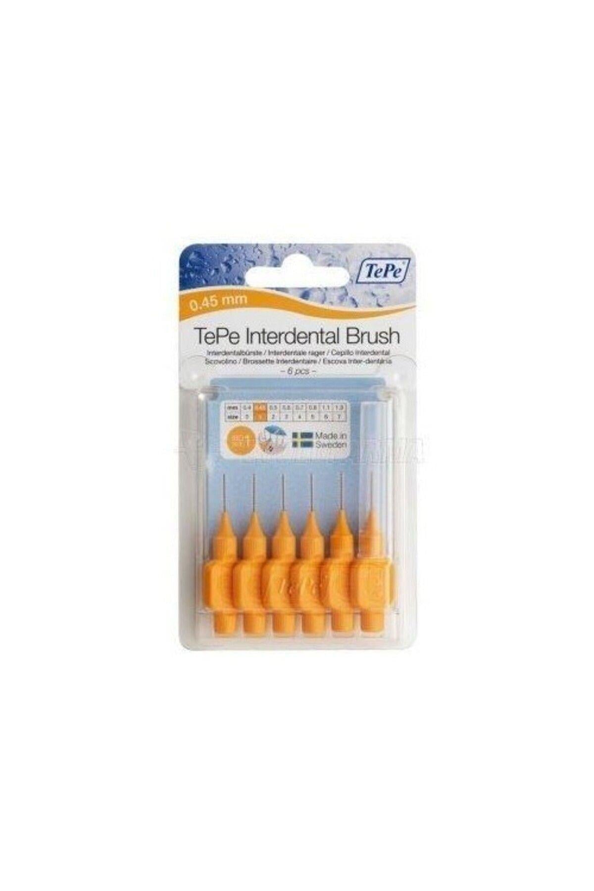 Tepe Interdental Brush Arayüz Fırçası Turuncu 0.45 mm 6 lı