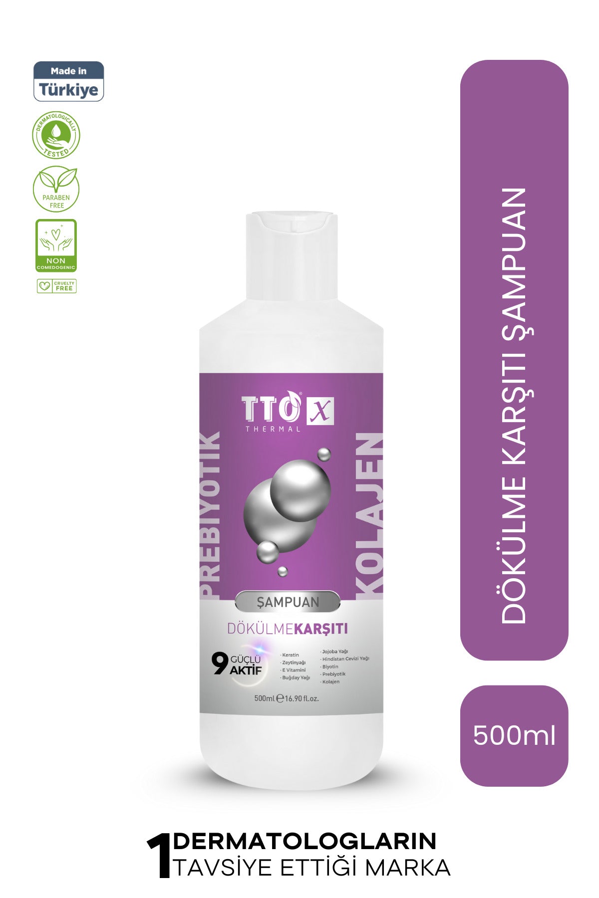 TTO X Dökülme Karşıtı Kolajen & Prebiyotik Saç Şampuanı 500 ml