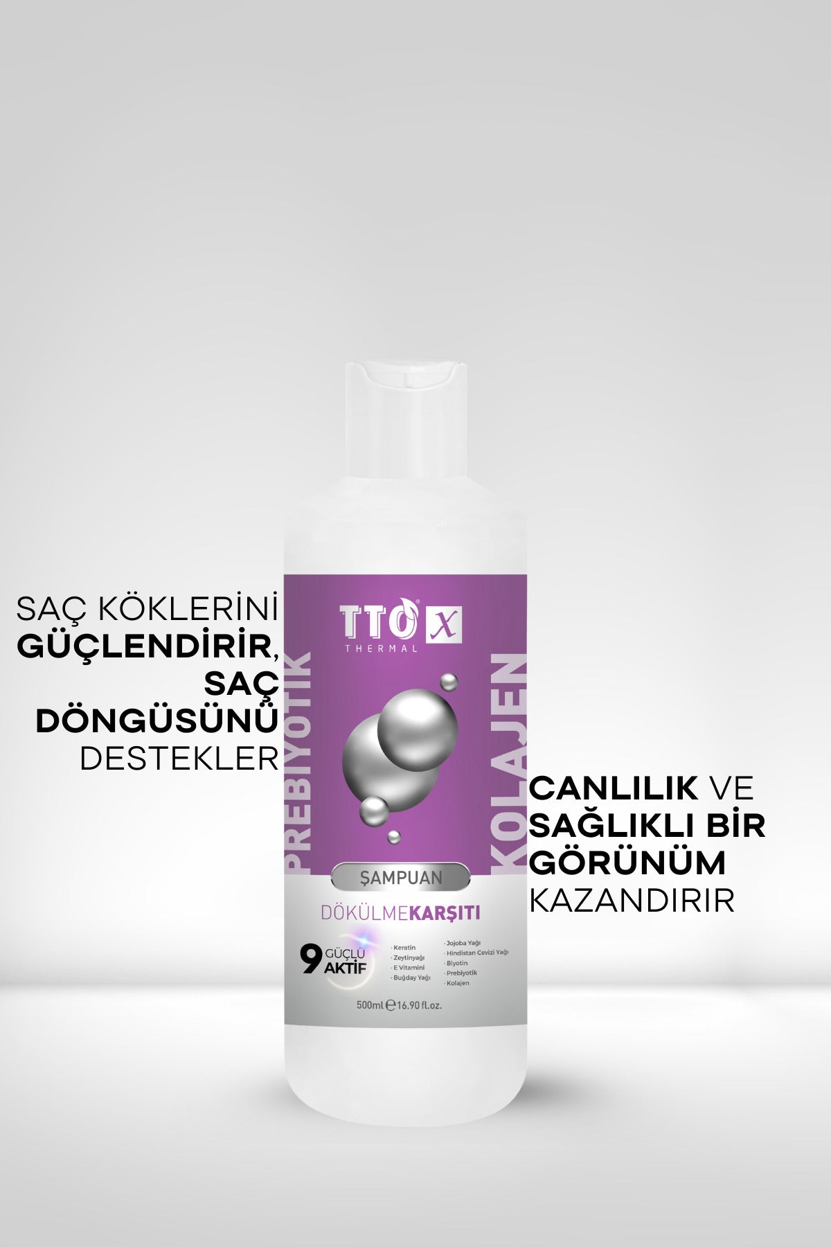 TTO X Dökülme Karşıtı Kolajen & Prebiyotik Saç Şampuanı 500 ml