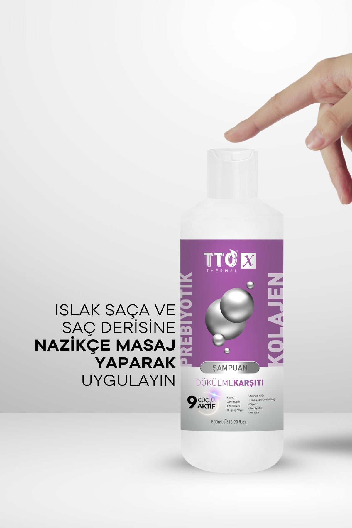 TTO X Dökülme Karşıtı Kolajen & Prebiyotik Saç Şampuanı 500 ml