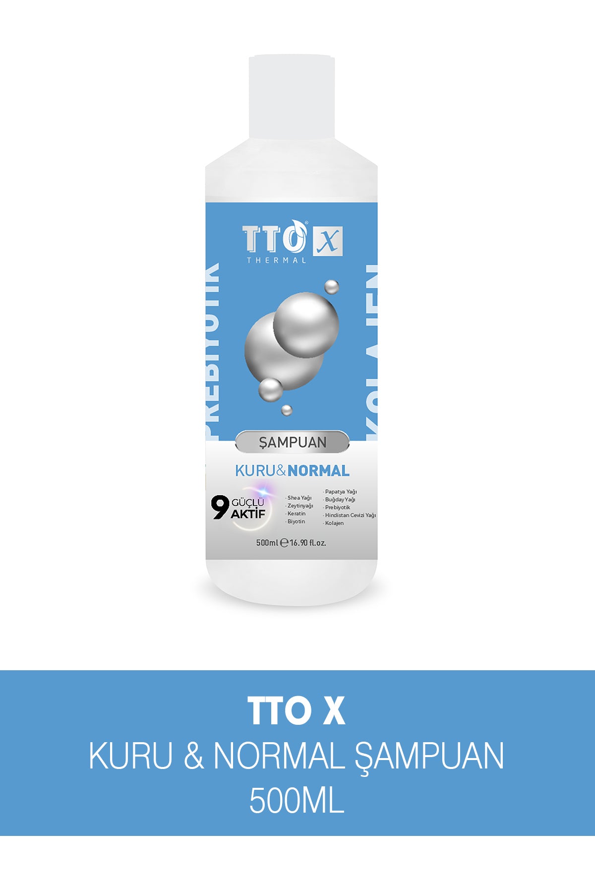 TTO X Kolajen ve Prebiyotik Kuru & Normal Saçlar Şampuan 500ml
