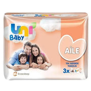 Uni Baby Islak Mendil Aile Paketi 52 Yaprak 3 lü