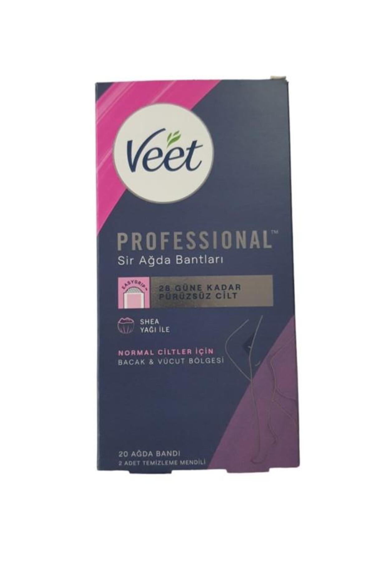 Veet Professional Bacak & Vücut Bölgesi Sir Ağda Bantları Normal Ciltler İçin 20'li