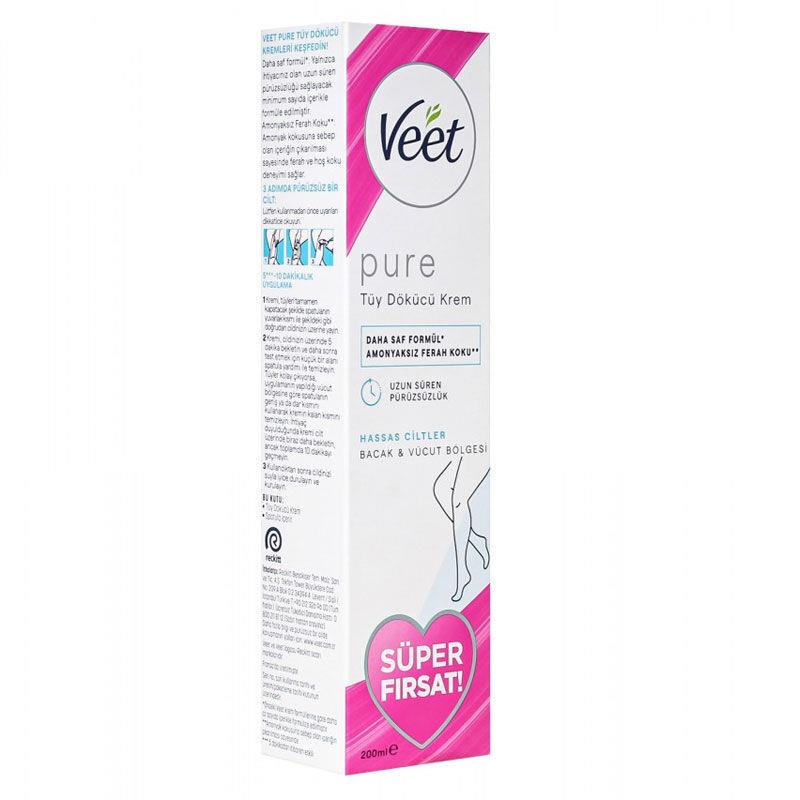 Veet Pure Hassas Ciltler İçin Tüy Dökücü Krem 200 ml