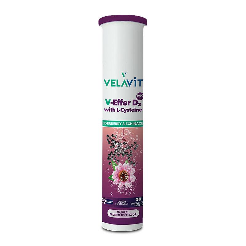 Velavit V-Effer D3 with L-Cysteine 20 Efervesan Tablet