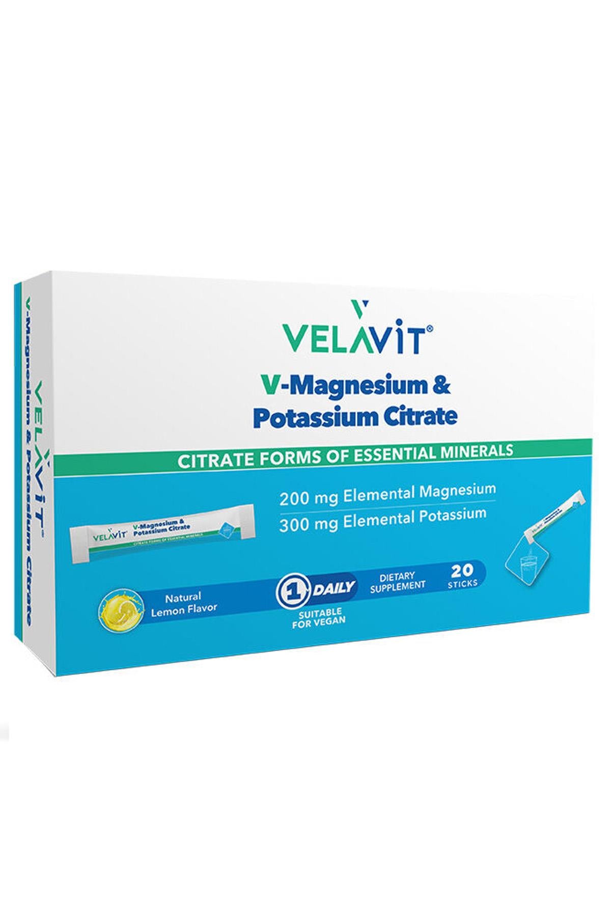 Velavit V-Magnesium Potassium Citrate 20 Sticks