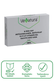 Venatura B Trio Odt Metilkobalamin Metilfolat ve P 5 P Takviye Edici Gıda 30 Tablet