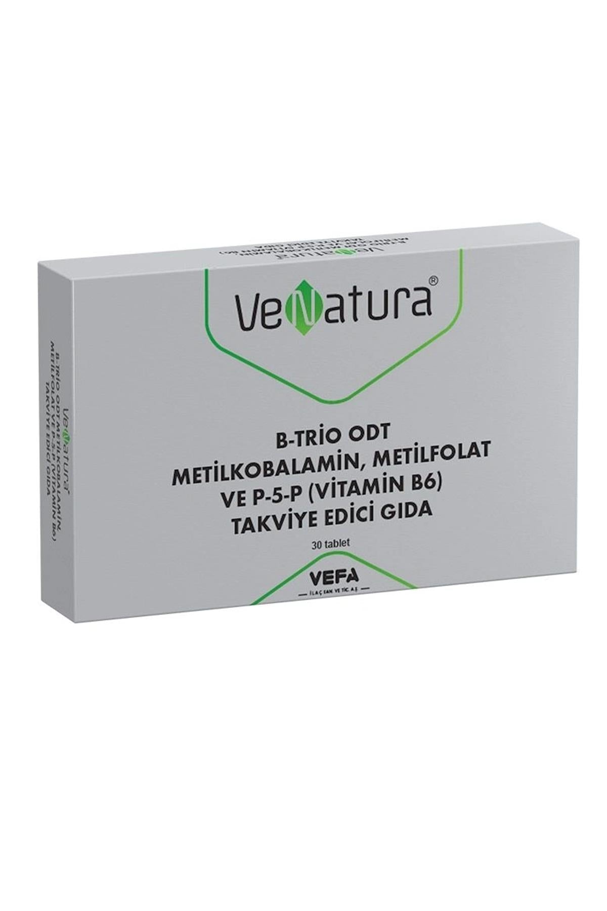 Venatura B Trio Odt Metilkobalamin Metilfolat ve P 5 P Takviye Edici Gıda 30 Tablet