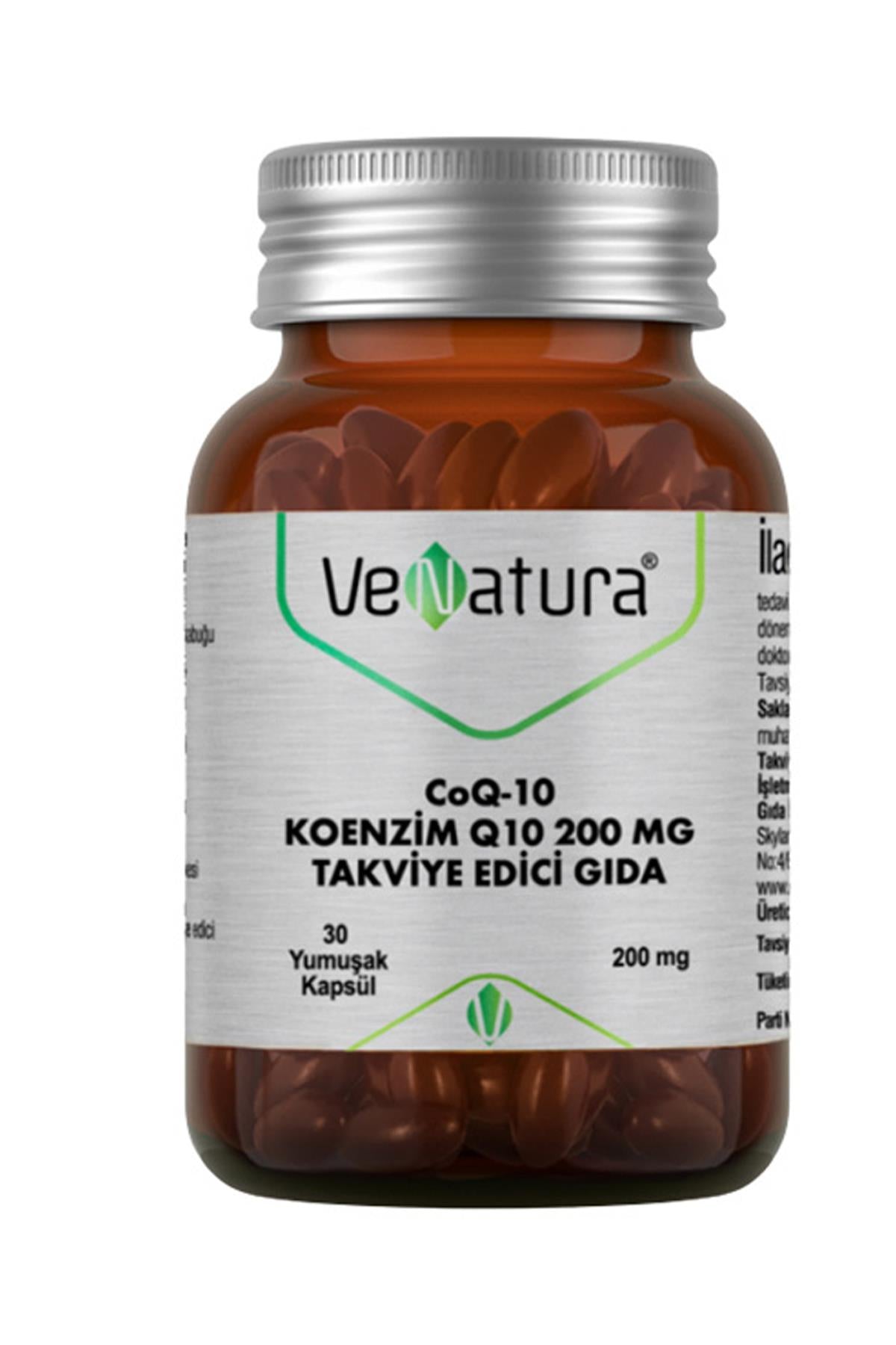 Venatura Coq 10 Koenzim Q10 200 Mg Takviye Edici Gıda 30 Kapsül