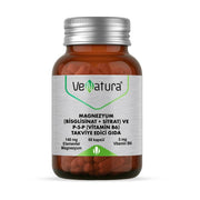 Venatura Magnezyum (Bisglisinat+Sitrat) ve P5P (Vitamin B6) 60 Kapsül