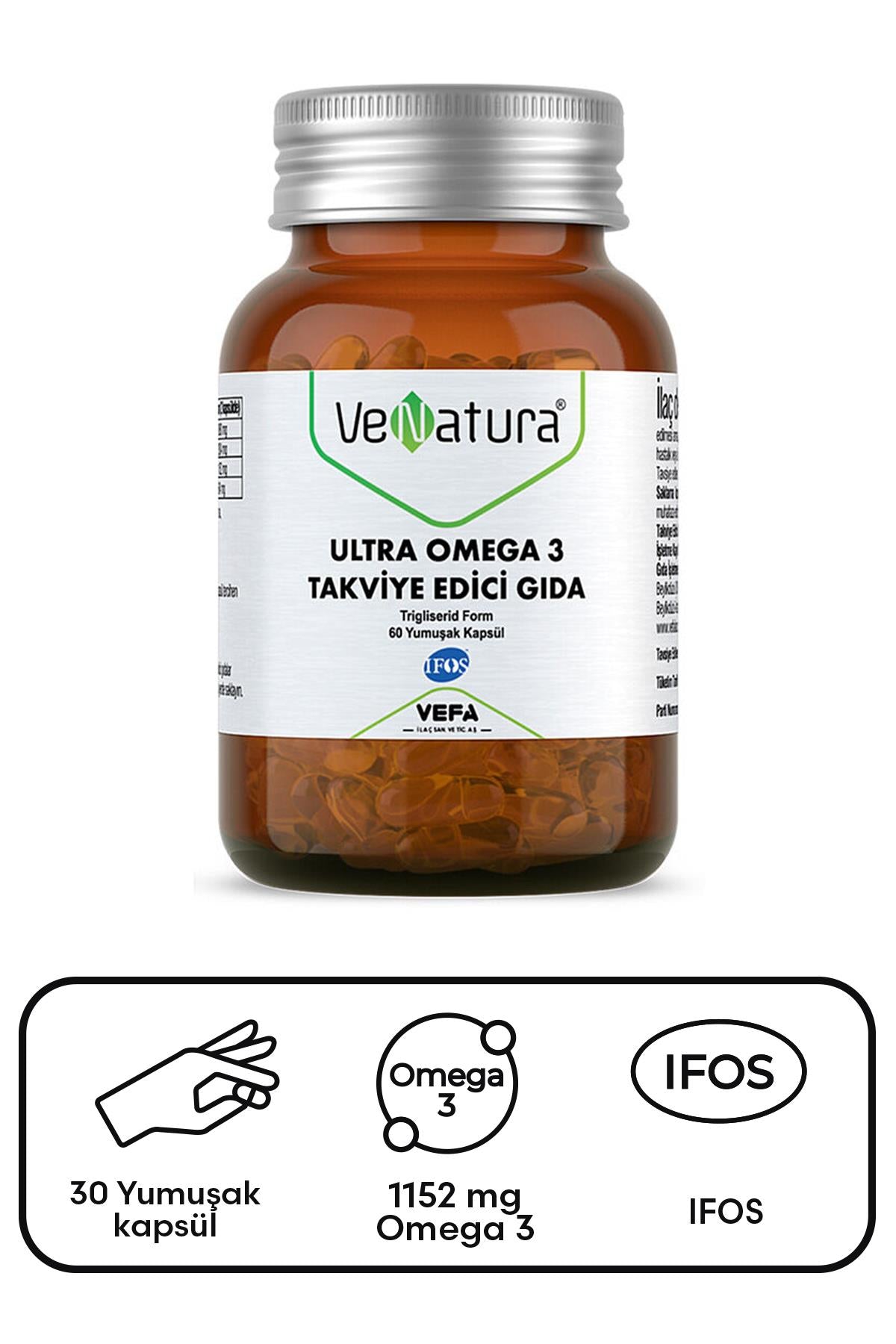 VeNatura Ultra Omega 3 Takviye Edici Gıda 60 Kapsül