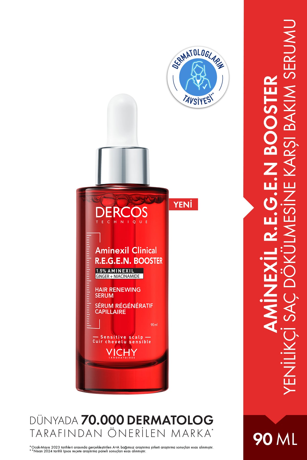 Vichy Aminexil R.E.G.E.N Booster Saç Dökülmesine Karşı Serum 90 ml