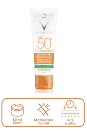 Vichy Capital Soleil SPF 50+ Matlaştırıcı Yüz Güneş Kremi 50 ml
