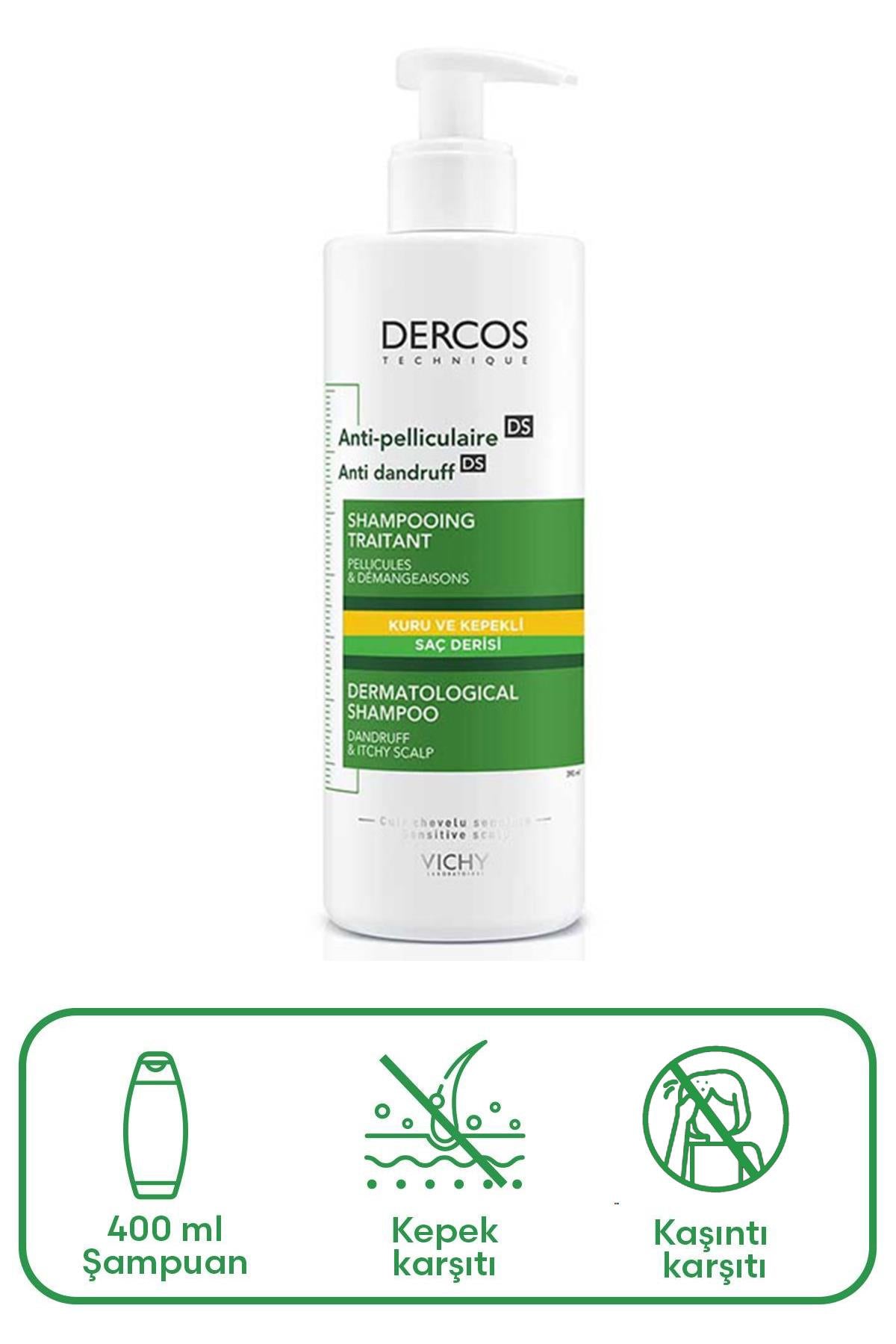 Vichy Dercos Anti Dandruff Kepek Karşıtı Şampuan 390 ml - Kuru Saçlar