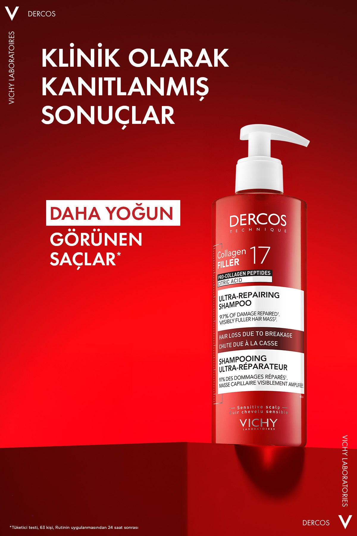 Vichy Dercos Collagen Filler Shampoo 400 ml