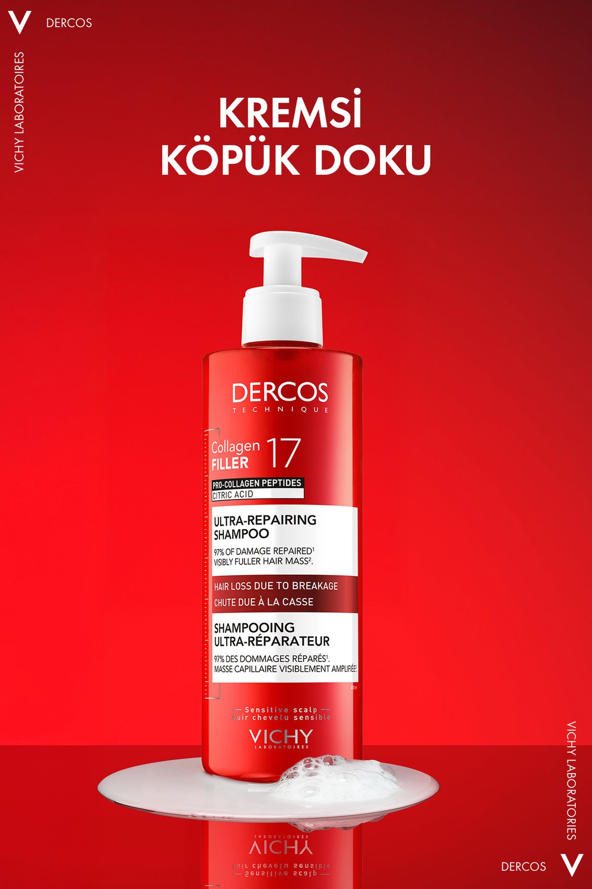 Vichy Dercos Collagen Filler Shampoo 400 ml