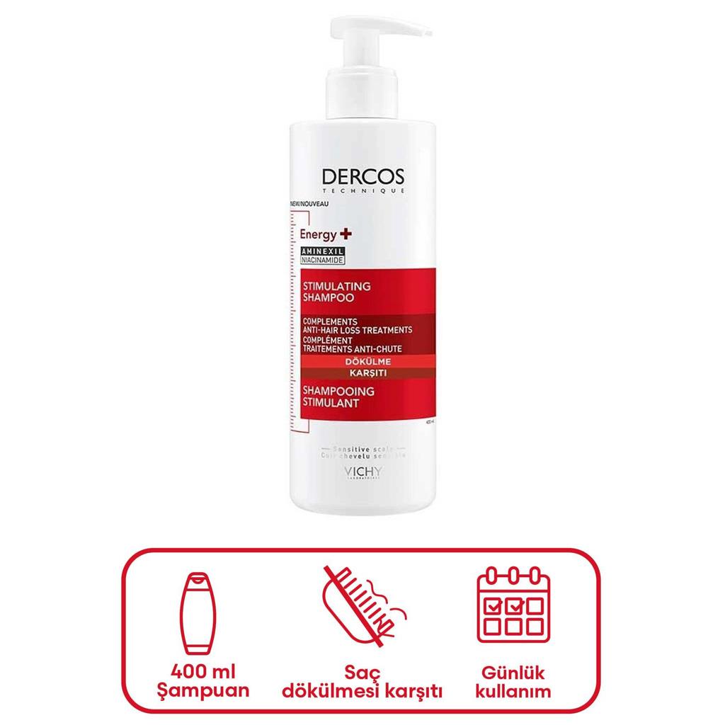 Vichy Dercos Energising Saç Dökülmesine Karşı Şampuan 400 ml