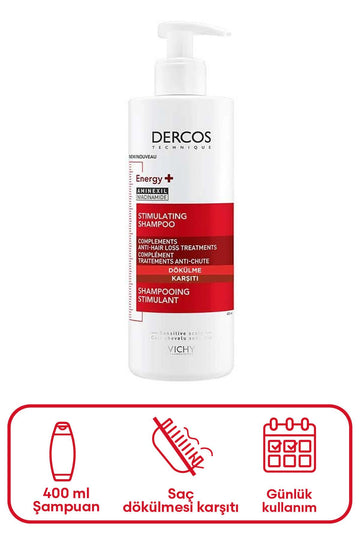 Vichy Dercos Energising Saç Dökülmesine Karşı Şampuan 400 ml