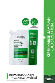 Vichy Dercos Kuru Saçlar İçin Kepek Karşıtı Saç Bakım Şampuanı Refill 390 ml