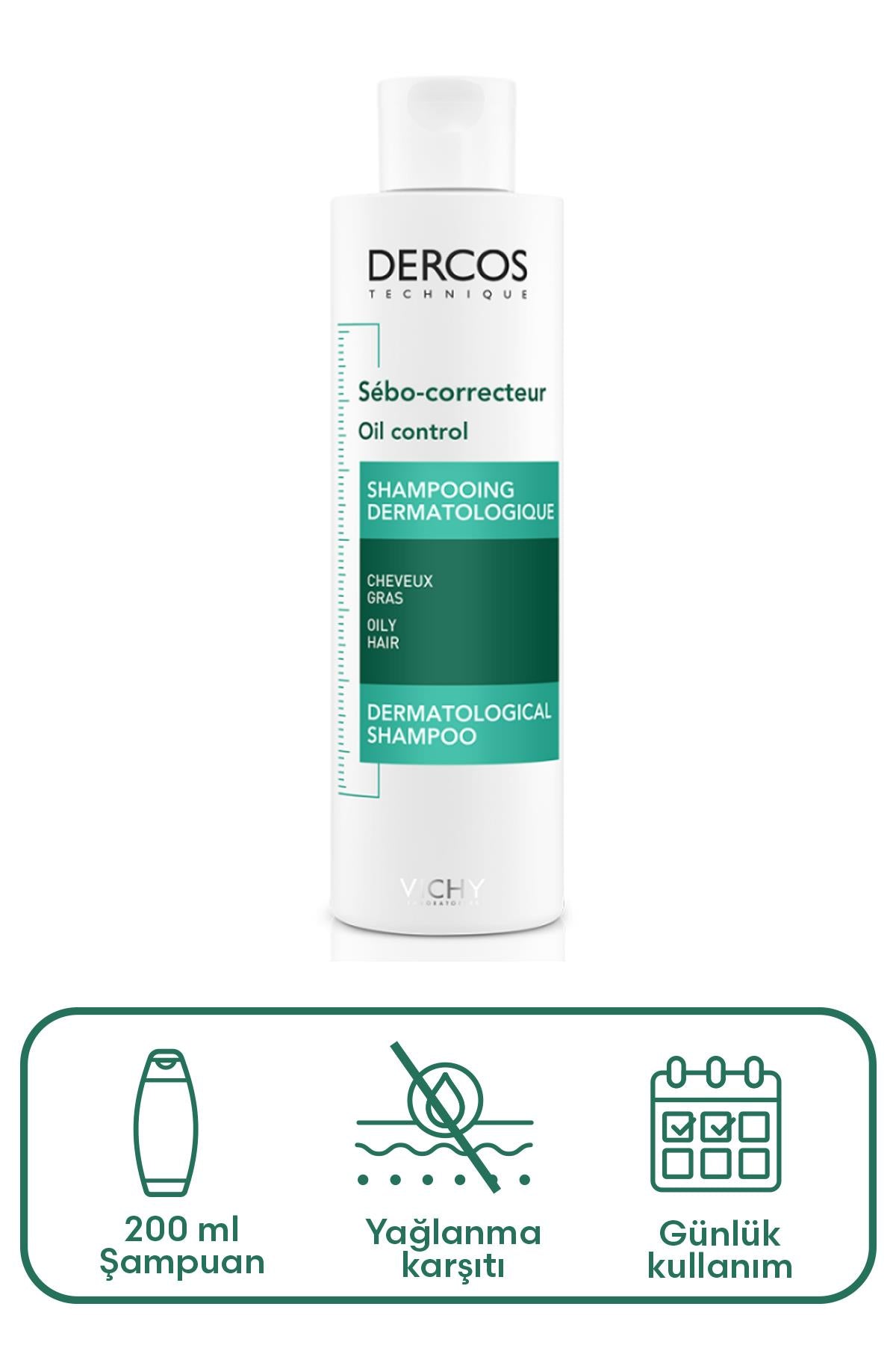Vichy Dercos Oil Control Yağlanma Karşıtı Bakım Şampuanı 200 ml