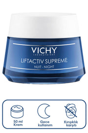 Vichy Liftactiv Supreme Night Kırışıklık Karşıtı Gece Bakım Kremi 50 ml