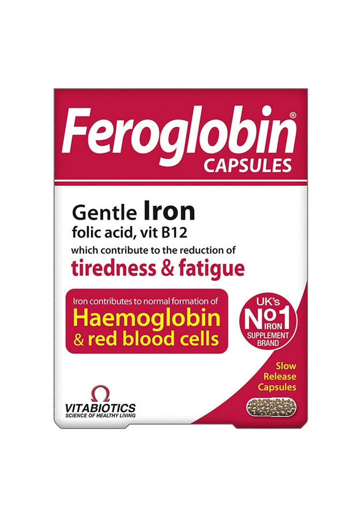 Vitabiotics Feroglobin Iron Takviye Edici Gıda 30 Kapsül