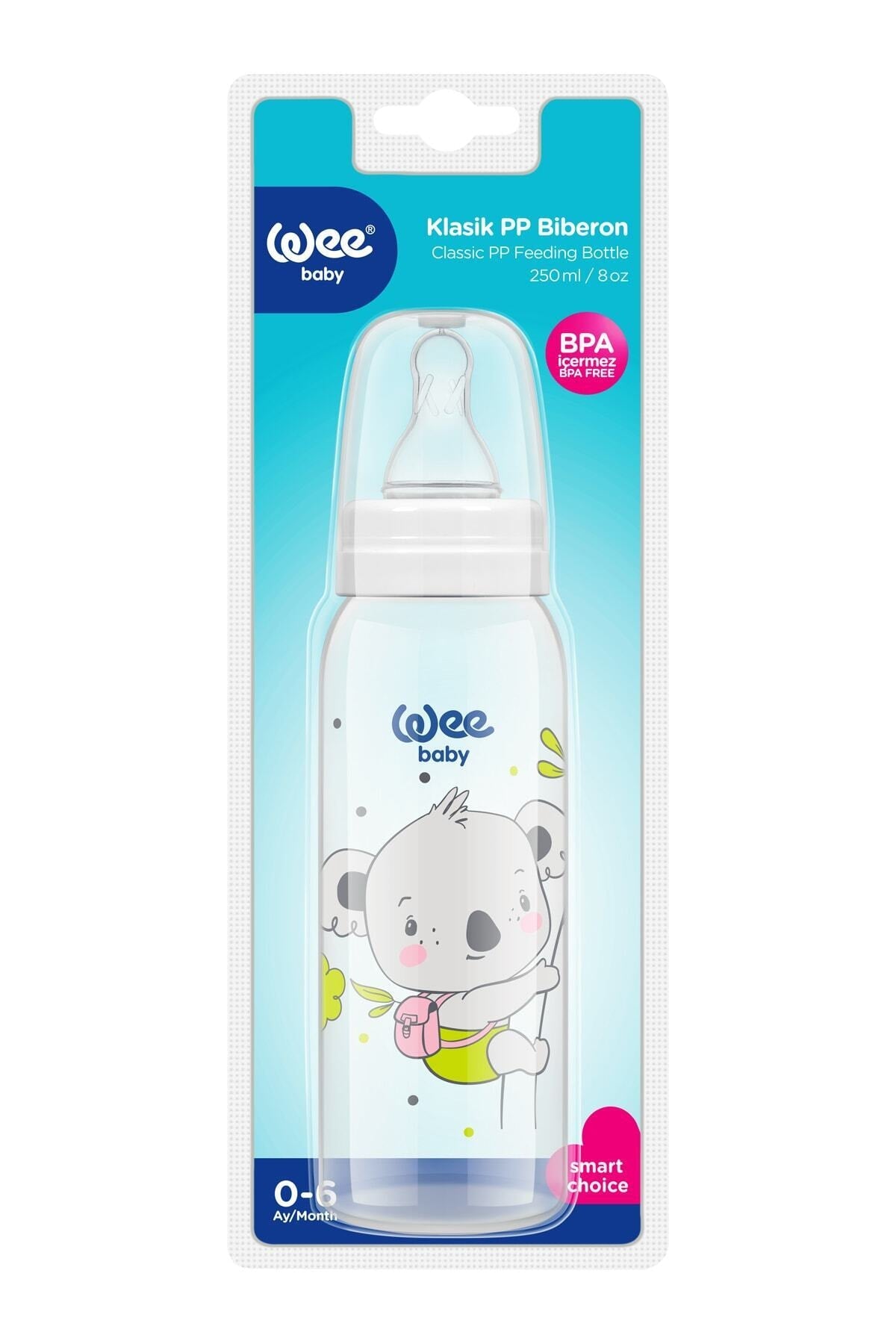 Wee Baby Klasik PP Biberon 250 ml - Karma Renk