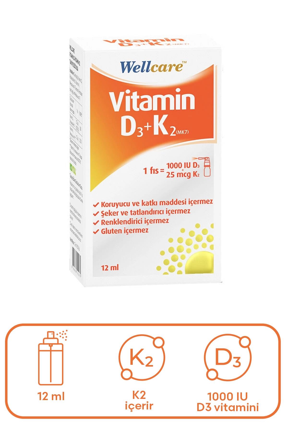 Wellcare Wellcare Vitamin D3 K2 12 ml