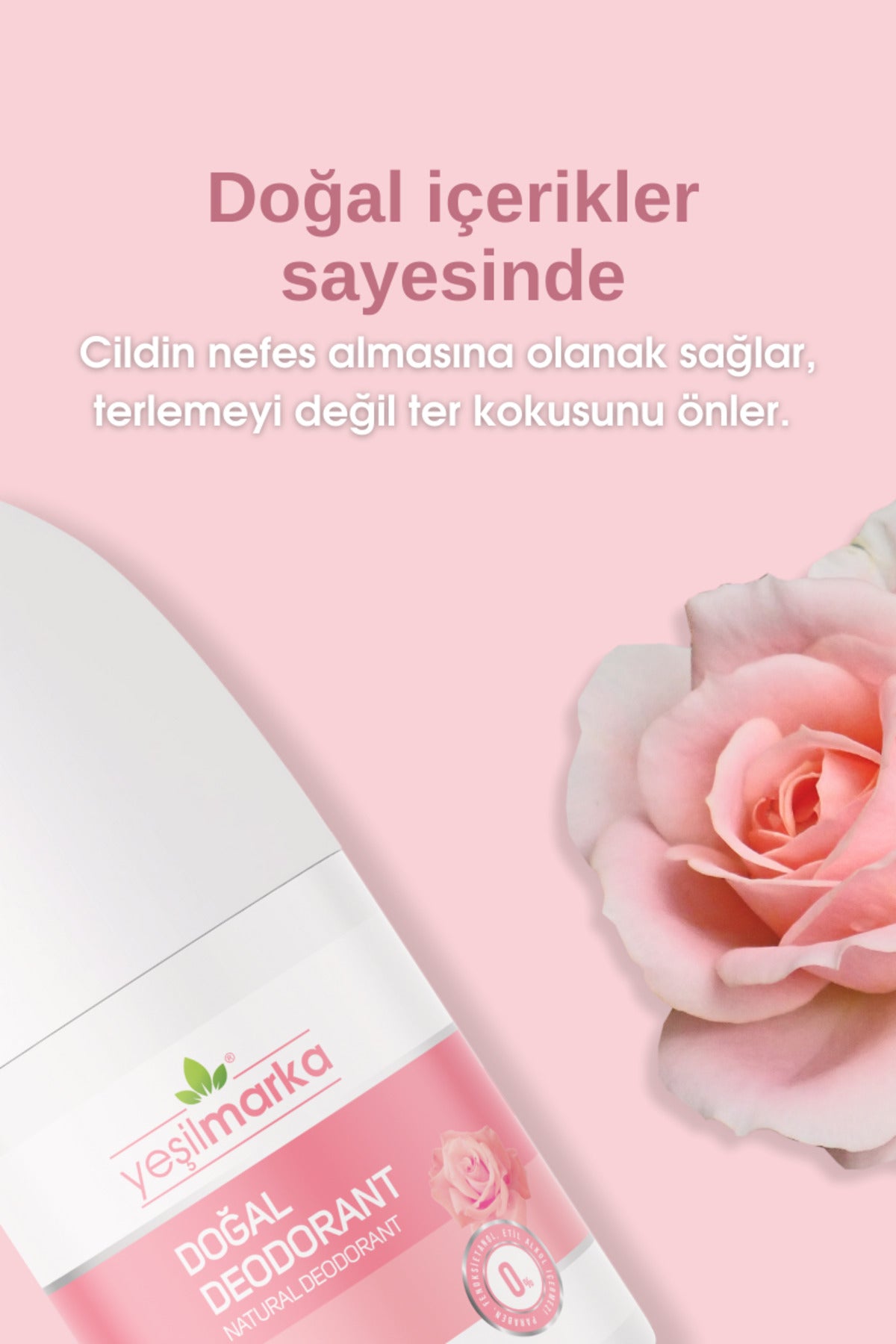 Yeşilmarka Doğal Gül Kokulu Deodorant 50 ml