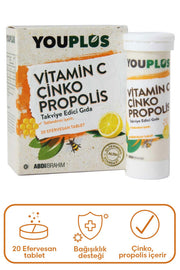 Youplus Vitamin C Çinko Propolis 20 Efervesan Tablet