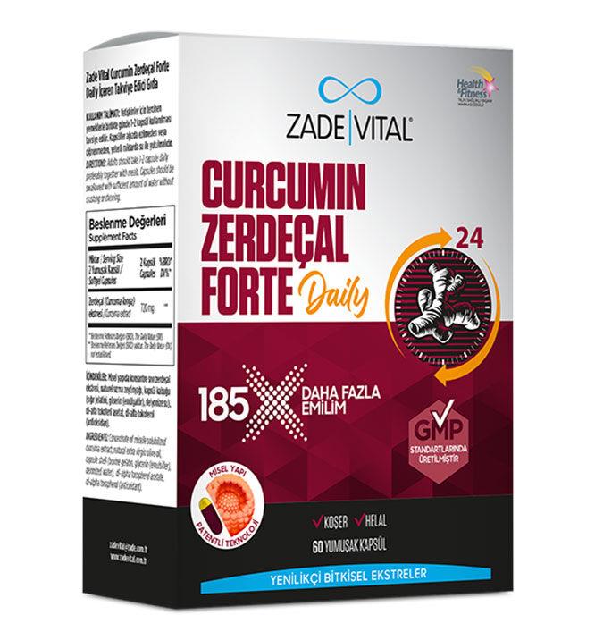 Zade Vital Curcumin Zedaçal Forte Daily 60 Yumuşak Kapsül