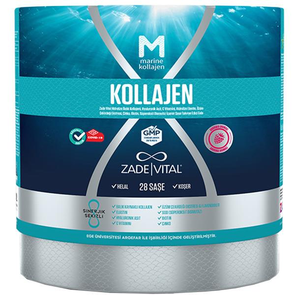 Zade Vital Marine Collagen Hyaluronic Acid 28 Toz Saşe Kolajen Takviyesi