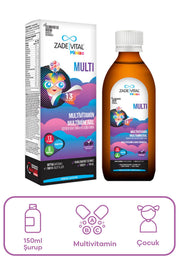 Zade Vital Miniza Multi Sıvı Takviye Edici Gıda 150 ml